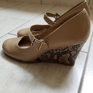 Aerosole 'Plumstruck' Snakeskin Wedges